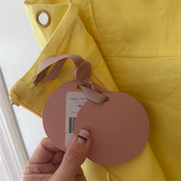 ALEXIS Malia Cotton Midi Dress Yellow NEW with tags - Picture 6 of 9